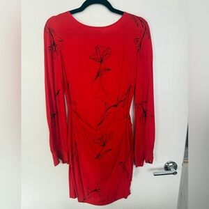 ASTR the Label Red Floral Dress